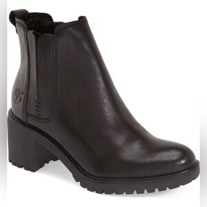 Timberland Ortholite Block Heel Boots (Black Leather)